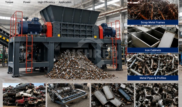 Real Application Videos of Dual-Shaft Iron Metal Shredder