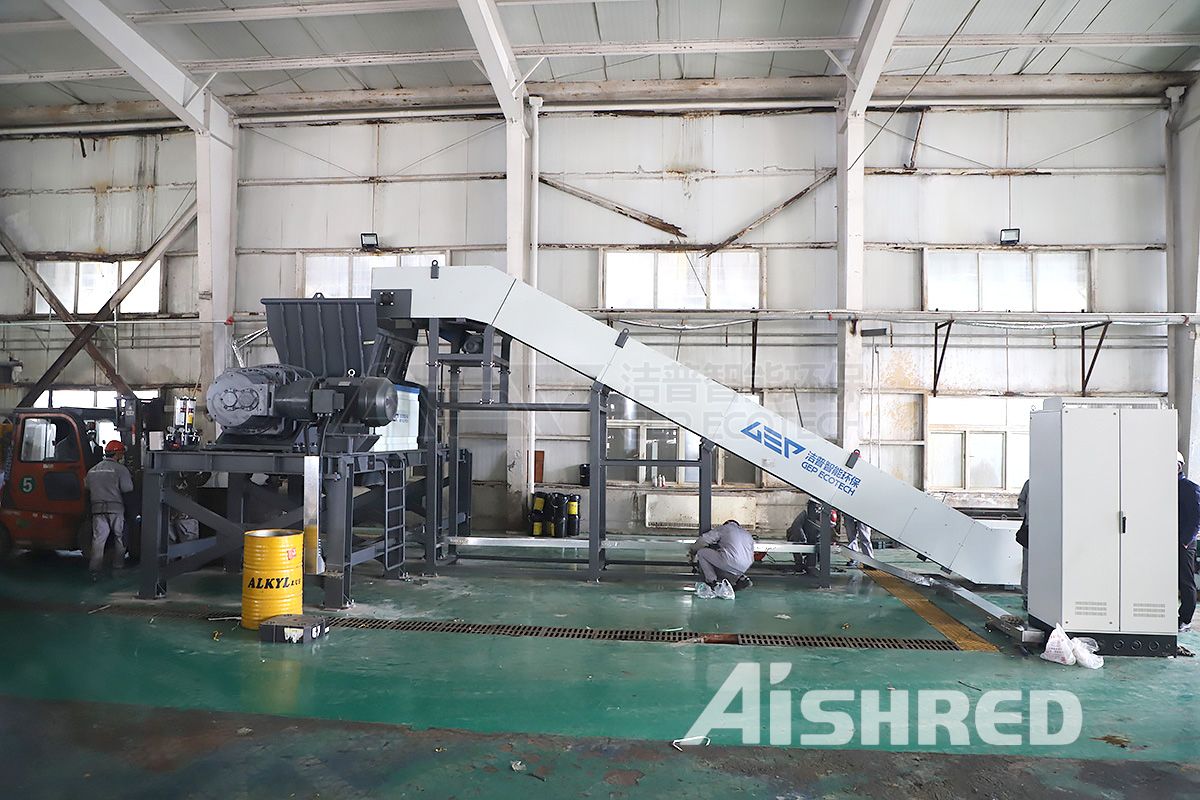 Shear Shredder for Waste Oil Barrels and Paint Barrels