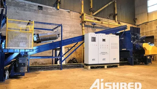 AIShred Double Shaft Shredder: used for Waste Leather Shredding for Energy Recovery