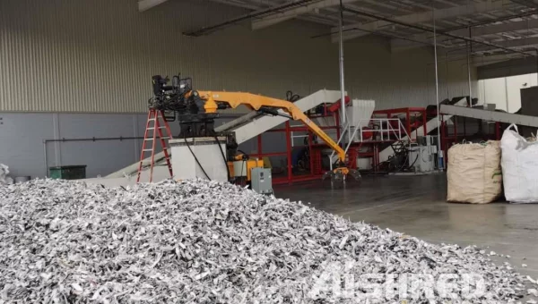 Compressed Aluminum Scrap Shredder Machine