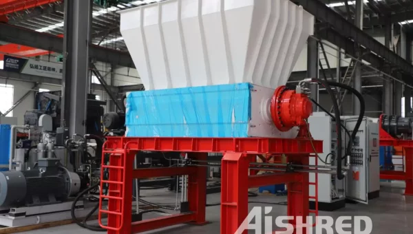 AIShred Pre-Shredder for Large-Volume and Bulky Pieces of Waste Wood Processing